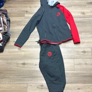 Gray and Red Tracksuit